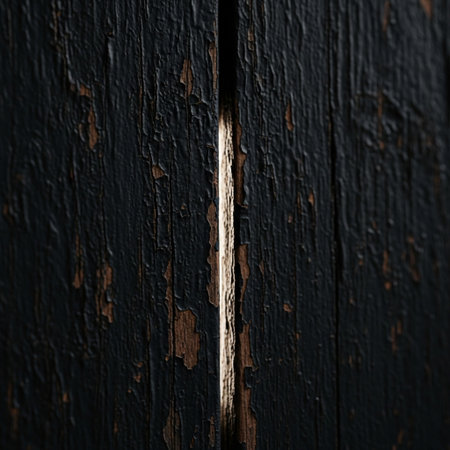 Wooden background with peeling paint. Close-up shot.の素材