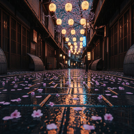 Nanjing old street at nightの素材