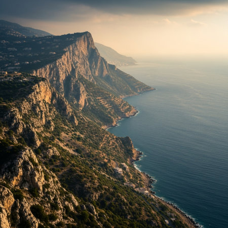 Beautiful view of the sea and mountains. Crimea, Ukraine.の素材