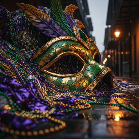 Mardi Gras mask in Venice, Italy. Close up.の素材