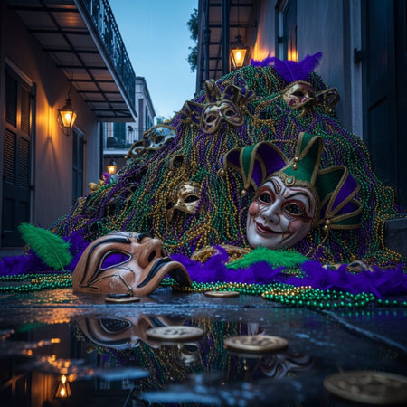 The Carnival at Basel (Basle - Switzerland) in the year 2015. The picture shows some costumed people.の素材