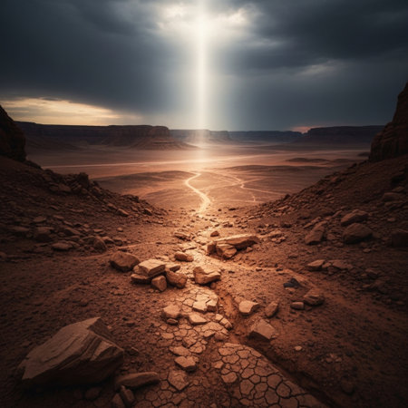 Sunset over the desert of Canyonlands National Park, Utah, USAの素材