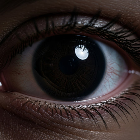 Close up of beautiful woman's eye. Macro shot. Selective focus.の素材