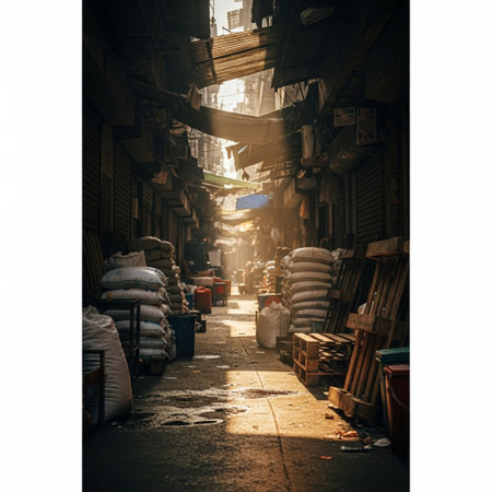 View of the street at Thamel district in Kathmandu in the afternoonの素材