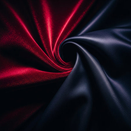 Smooth elegant dark red silk or satin luxury cloth texture can use as abstract background. Luxurious background designの素材