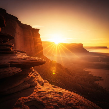 Sunset over the Canyonlands National Park in Utah, USA.の素材