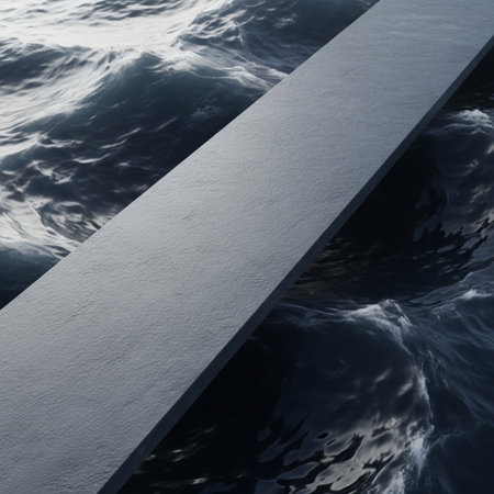 Close up of a jetty in the sea. 3d renderingの素材