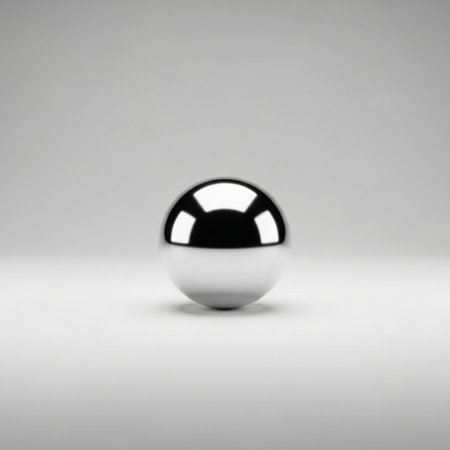 Black ball on white background. Computer generated 3D photo rendering.の素材