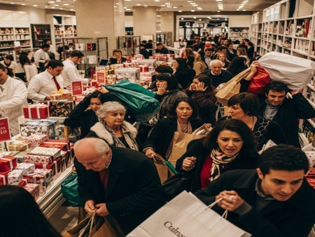 People shopping in Gucci store in Milan. Gucci is an Italian luxury fashion company and one of the world's leading luxury storesの素材
