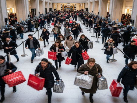 People shopping in central London.の素材
