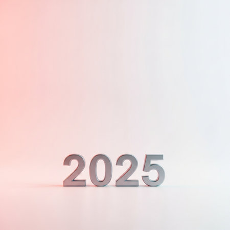 Happy New Year 2015 concept. 3d render of silver number on white backgroundの素材