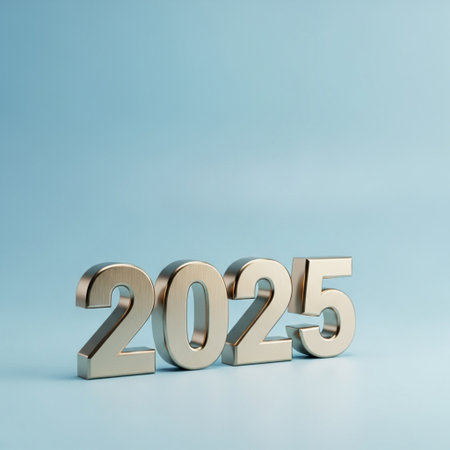 New Year 2015 on blue background. 3D illustration. New Year concept.の素材