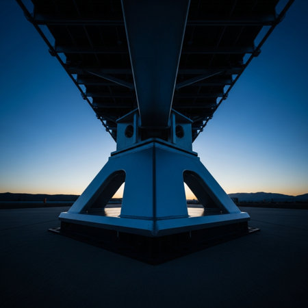 Detail of the bridge at sunset, Lisbon, Portugal. Blue tonedの素材