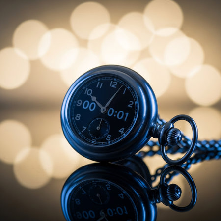Pocket watch on bokeh background. Time is money concept.の素材