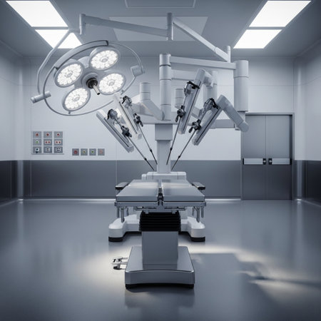 3d render of an operating room with x-ray machine.の素材