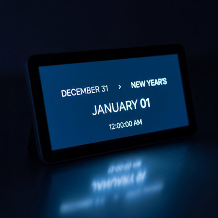 Smartphone with blue screen on dark background. 3D rendering.の素材