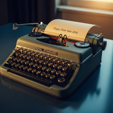 Retro typewriter with blank paper on the table. Vintage styleの素材