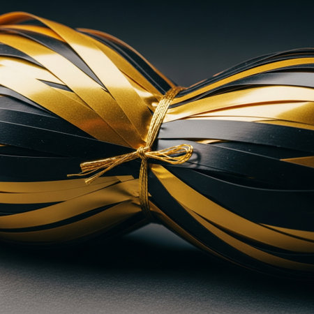 Christmas decoration on a black background. Shallow depth of field.の素材