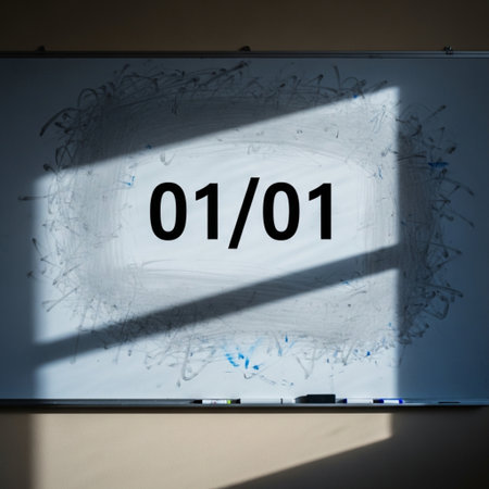 A blackboard with the word 10.01 written in it.の素材