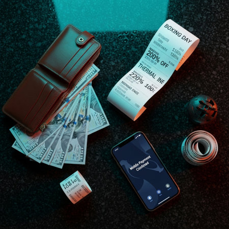 Conceptual image of a money transfer, wallet, boarding pass ticket, mobile phone and moneyの素材