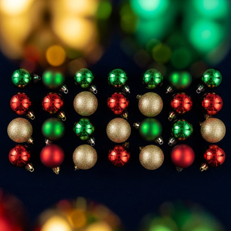 Christmas decoration on a dark background with bokeh effect. Close up.の素材