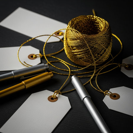 Designer tools on a black background. Selective focus. Toned.の素材