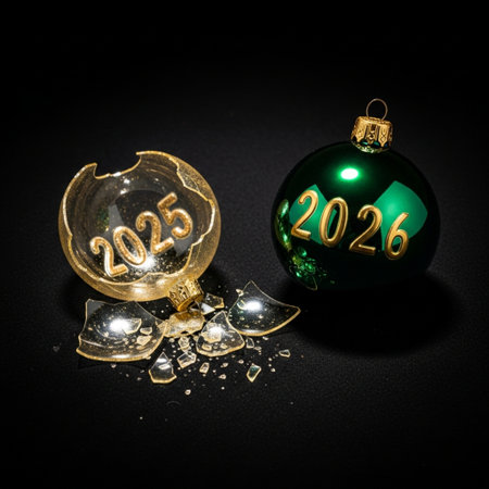 New Year's toys in the form of a Christmas tree on a black backgroundの素材