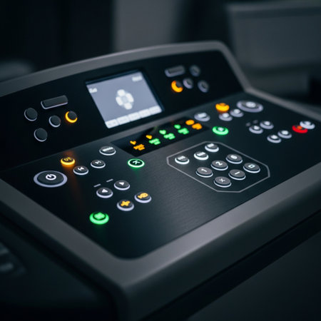 Interior of a modern fitness studio. Close-up of a fitness machineの素材