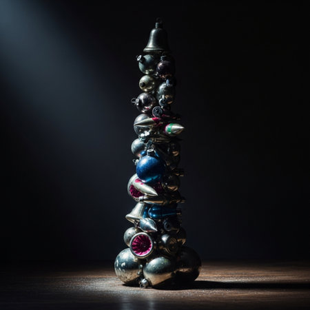 Jewelry made of precious stones on a dark background. Selective focus.の素材