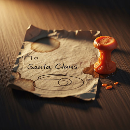 A piece of paper on a wooden table with the inscription I can't waitの素材