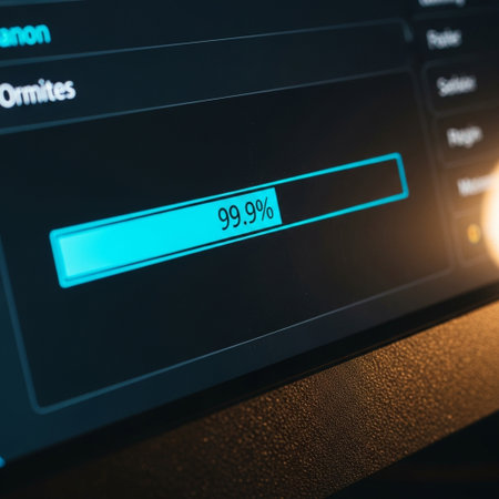 Search bar on the screen of a computer monitor, close-upの素材