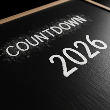 New year's resolutions 2020 on a blackboard, close-upの素材