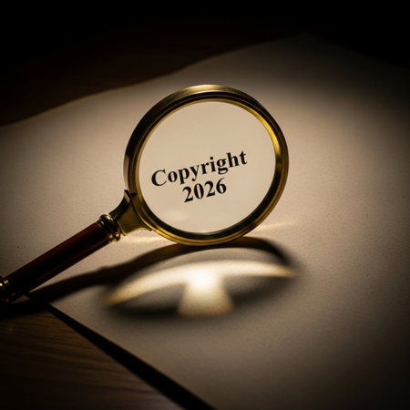 Magnifying glass on a paper with the word Content 2026. Selective focus.の素材