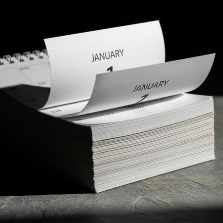 Calendar with january date on black background. Black and whiteの素材