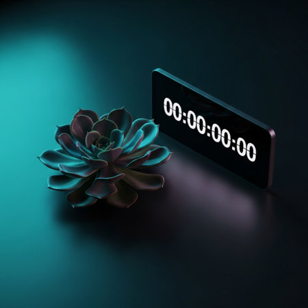 3d render of succulent in front of black background with textの素材