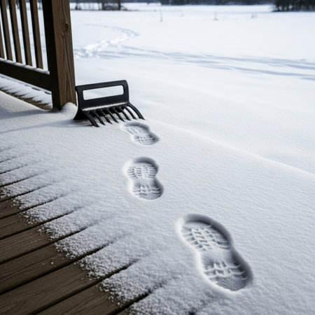 Footprints in the snow. Footprints in the snow. Footprints in the snow.の素材