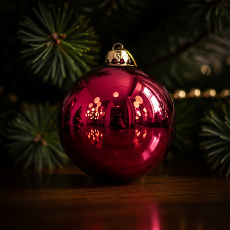 Christmas decoration on wooden background. New Year. Selective focus.の素材