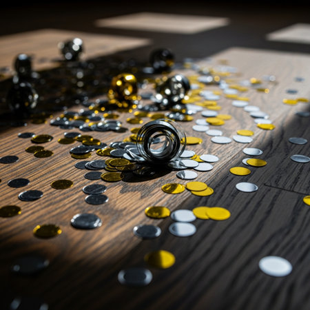Chess pieces on a wooden table. Close-up. Selective focus.の素材