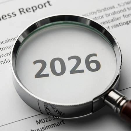 Magnifying glass on a document with the date of the year 2016の素材