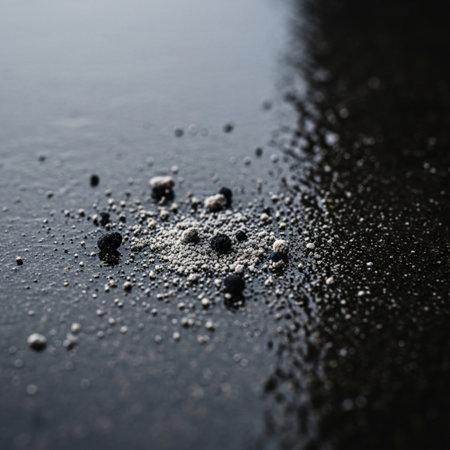 Water drops on the surface of the water. Water droplets.の素材