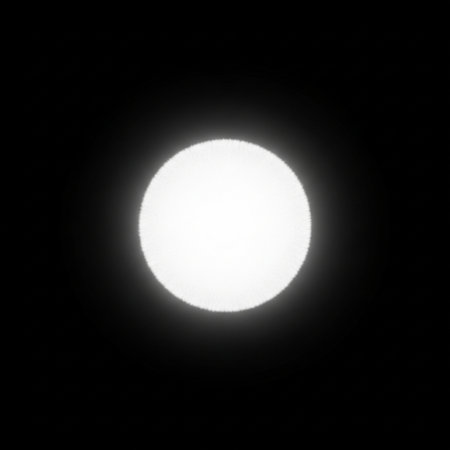 Moon on a black background. The sun in the dark sky.の素材