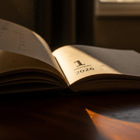 Open book on a wooden table in the morning light. Selective focus.の素材
