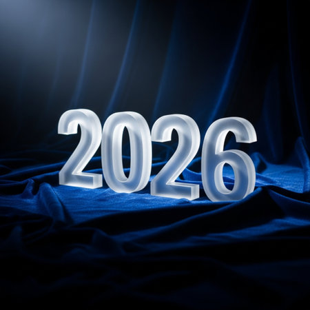 New Year 2016 on a blue background. New Year's Eve.の素材