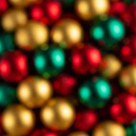 abstract background of christmas baubles, defocused backgroundの素材