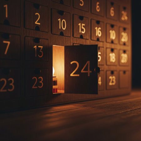 Wooden calendar with dates of the day. 3d rendering.の素材