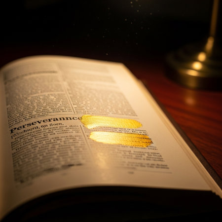 Bible with golden light on the table. Selective focus.の素材