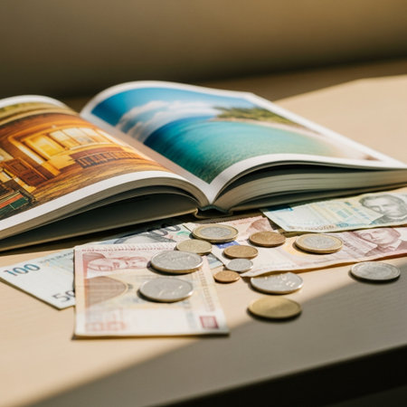 Money and book on the table. Selective focus. vintage.の素材