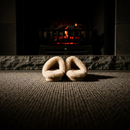 Two soft soft pretzels in front of a fireplace. Toned.の素材