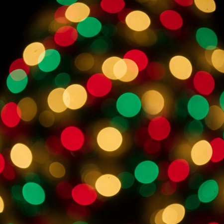 Abstract christmas bokeh background, defocused christmas lightsの素材