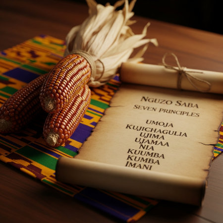 Old book and ear of corn on a wooden table. Selective focus.の素材